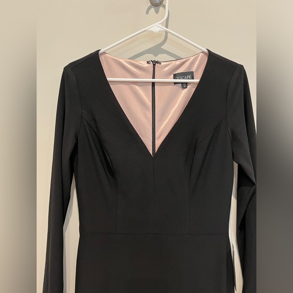 Xscape Evenings V-Neck Long Sleeve Gown - Picture 7 of 10